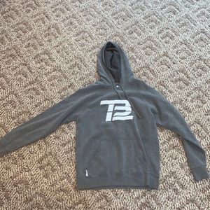 Mens Medium TB12 Gray Hoodie